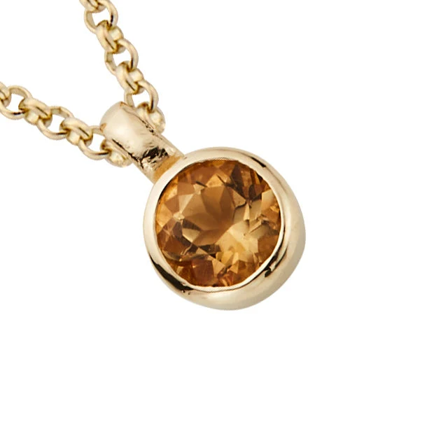 Gold Citrine Baby Treasure Necklace - Image 3